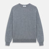 Flannel Grey Crew Neck Cashmere Jumper