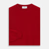 Deep Red Crew Neck Cashmere Jumper