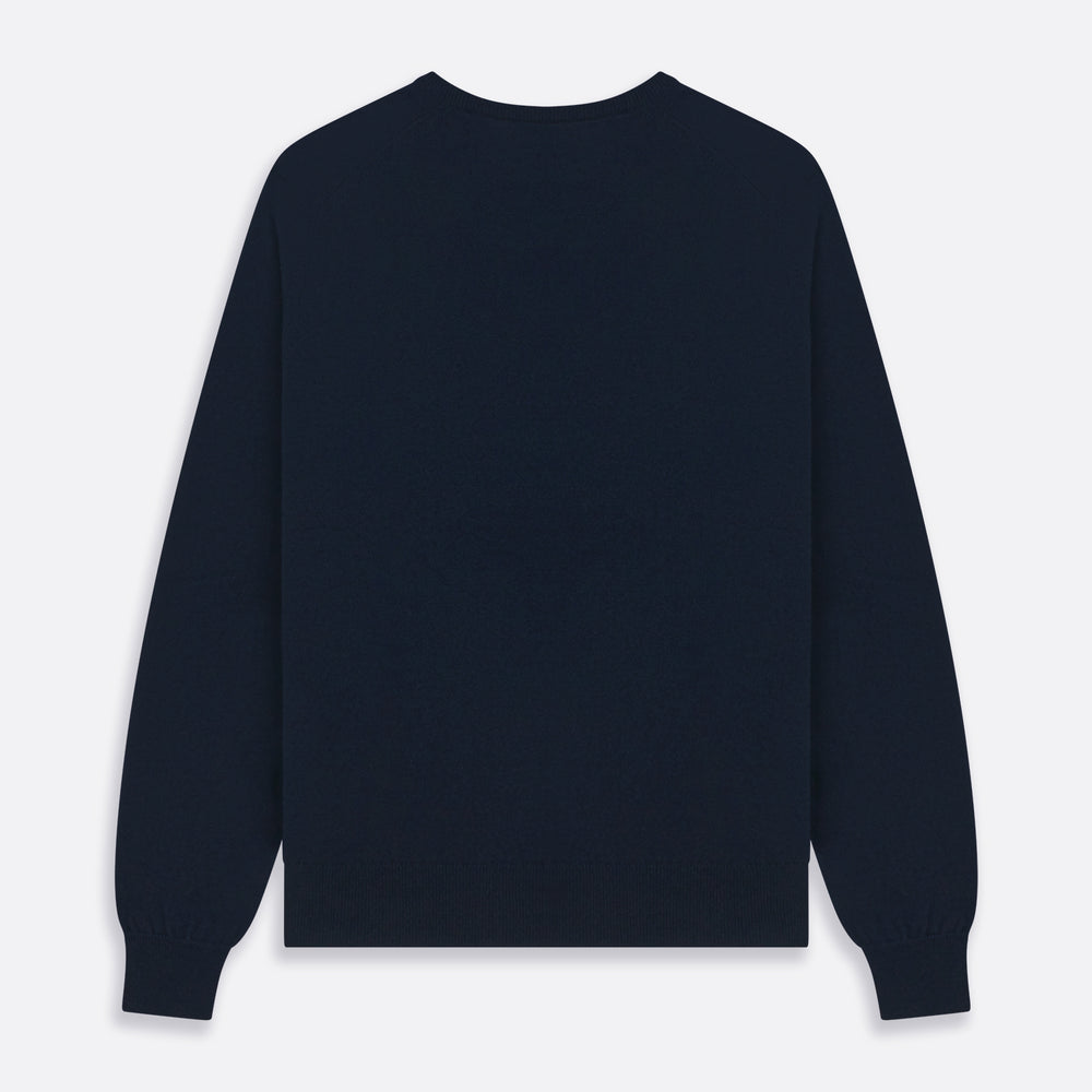 Navy V-Neck Cashmere Jumper
