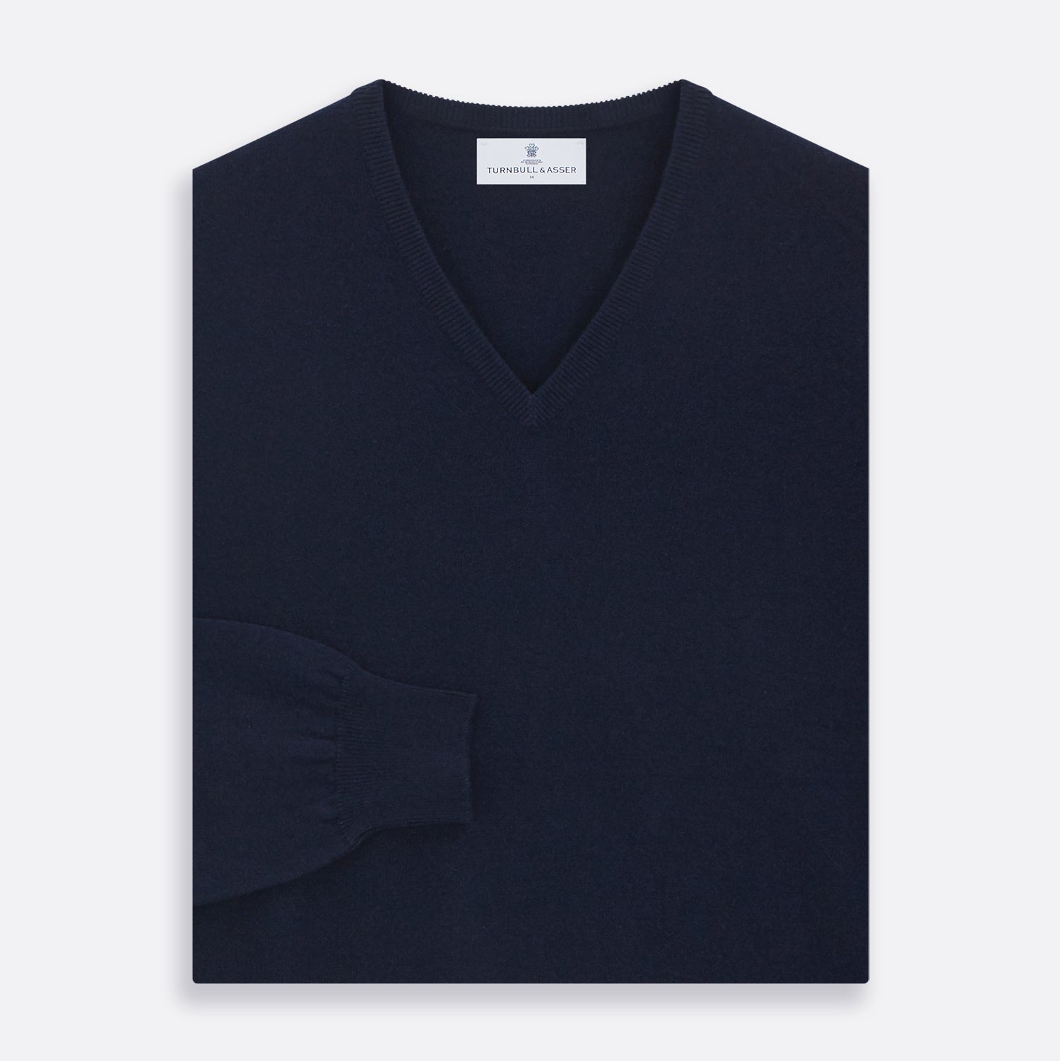 Navy V-Neck Cashmere Jumper