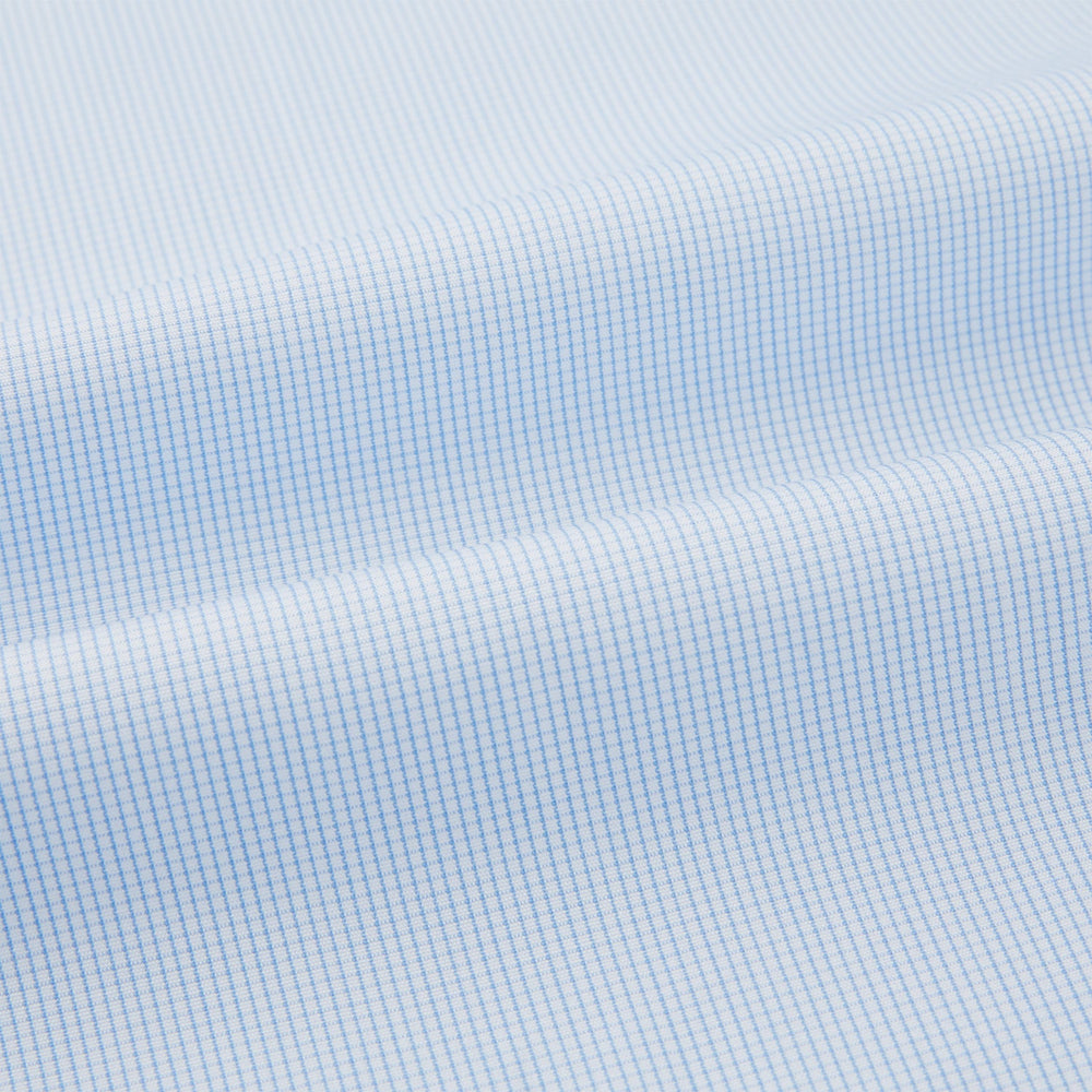 Pale Blue Fine Micro Check Nightshirt