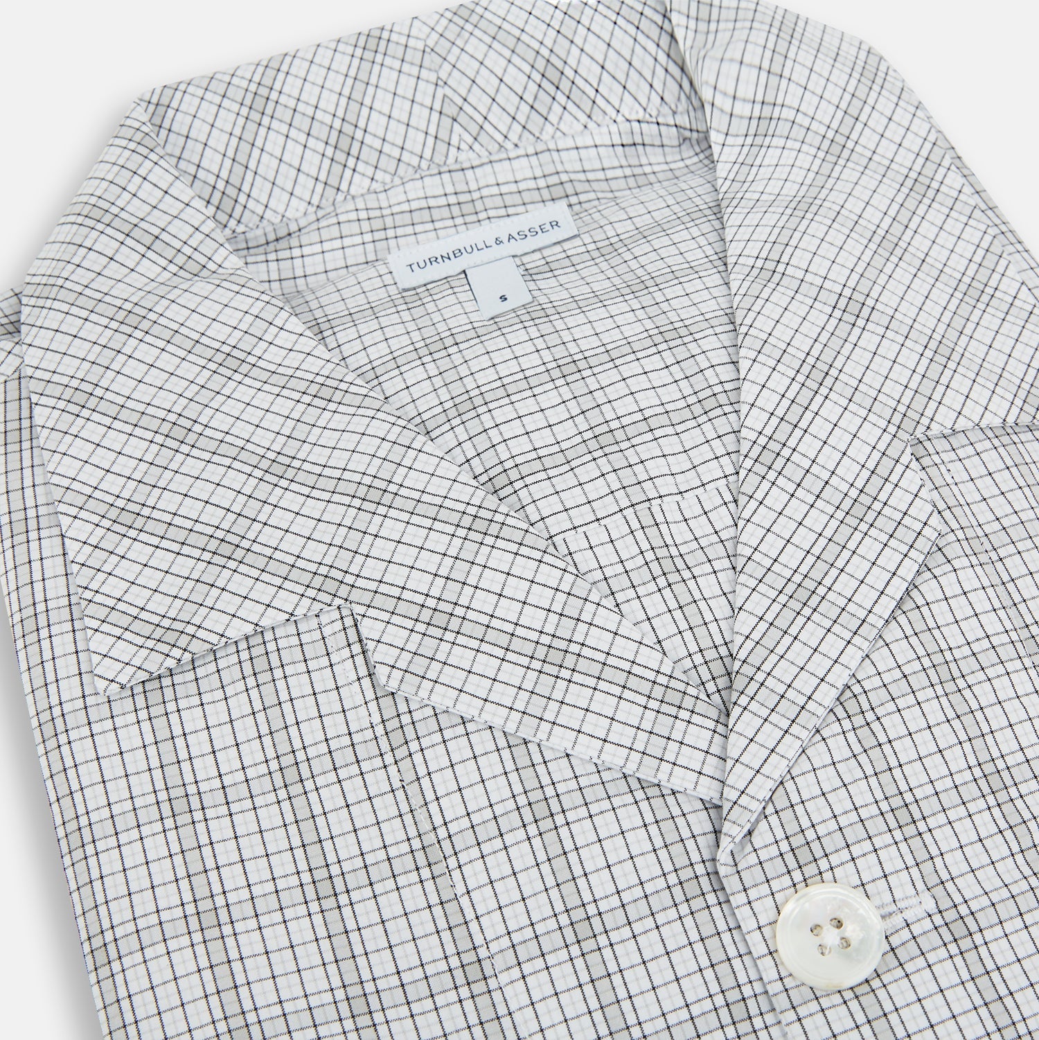 Grey Fine Multi Graph Check Pyjama Shirt