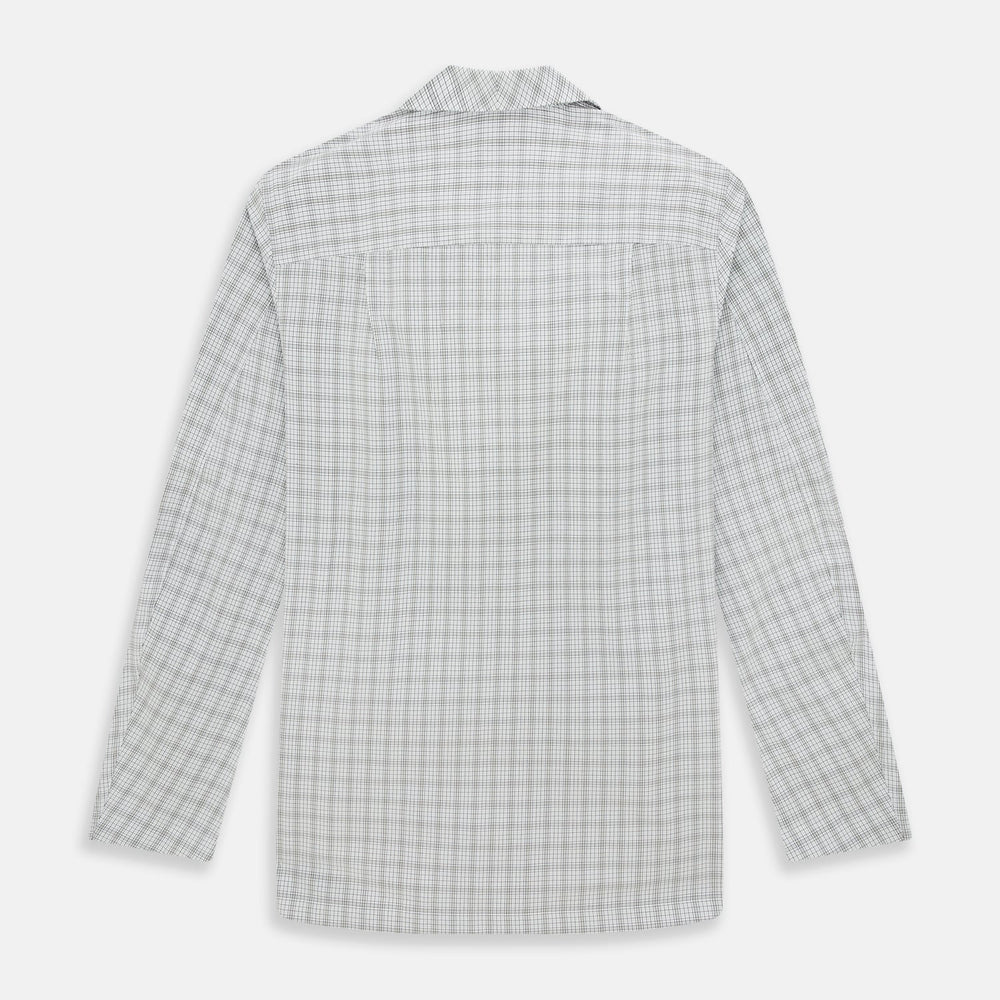Grey Fine Multi Graph Check Pyjama Shirt