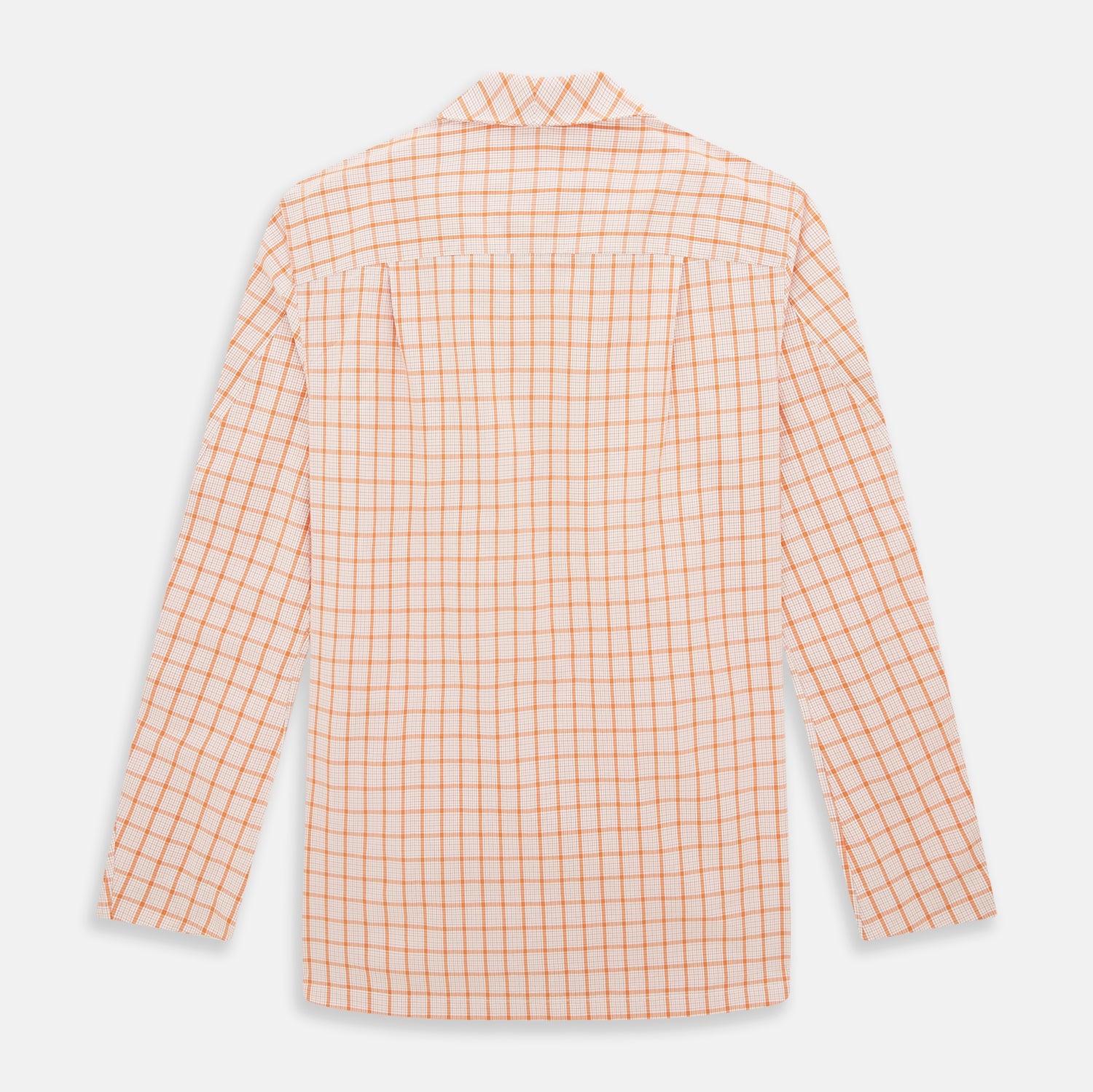 Orange Graph Overlay Check Pyjama Shirt