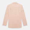 Orange Graph Overlay Check Pyjama Shirt
