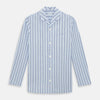 Blue Track Stripe Pyjama Shirt