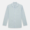 Light Green and Blue Stripe Pyjama Shirt