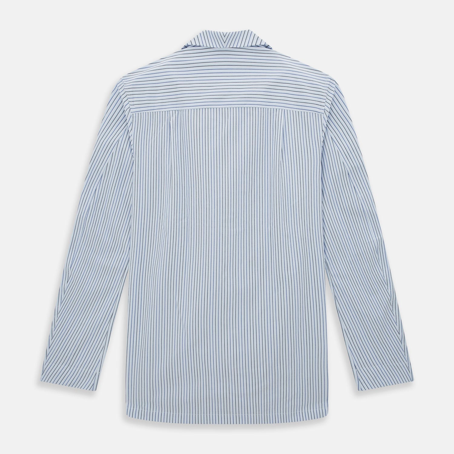 Blue Shadow Pinstripe Pyjama Shirt