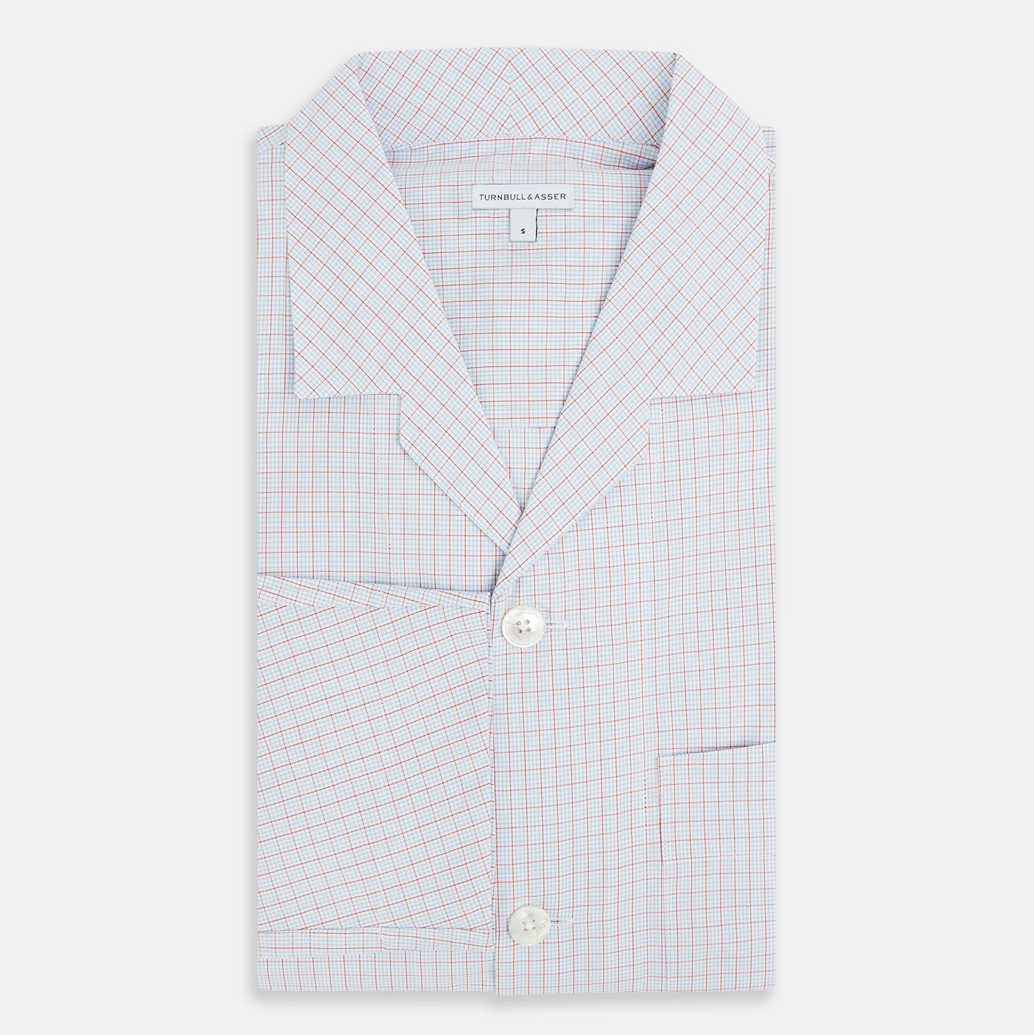 Red Multi Graph Check Pyjama Shirt
