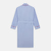 Light Blue Piped End-On-End Cotton Gown