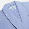 Blue Fine Bengal Stripe Piped Cotton Gown