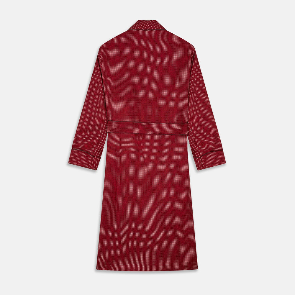 Burgundy Spot Silk Gown
