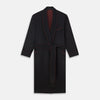 Navy and Red Piped Cashmere Gown