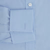 Blue Cotton Shirt with T&A Collar and Double Cuffs