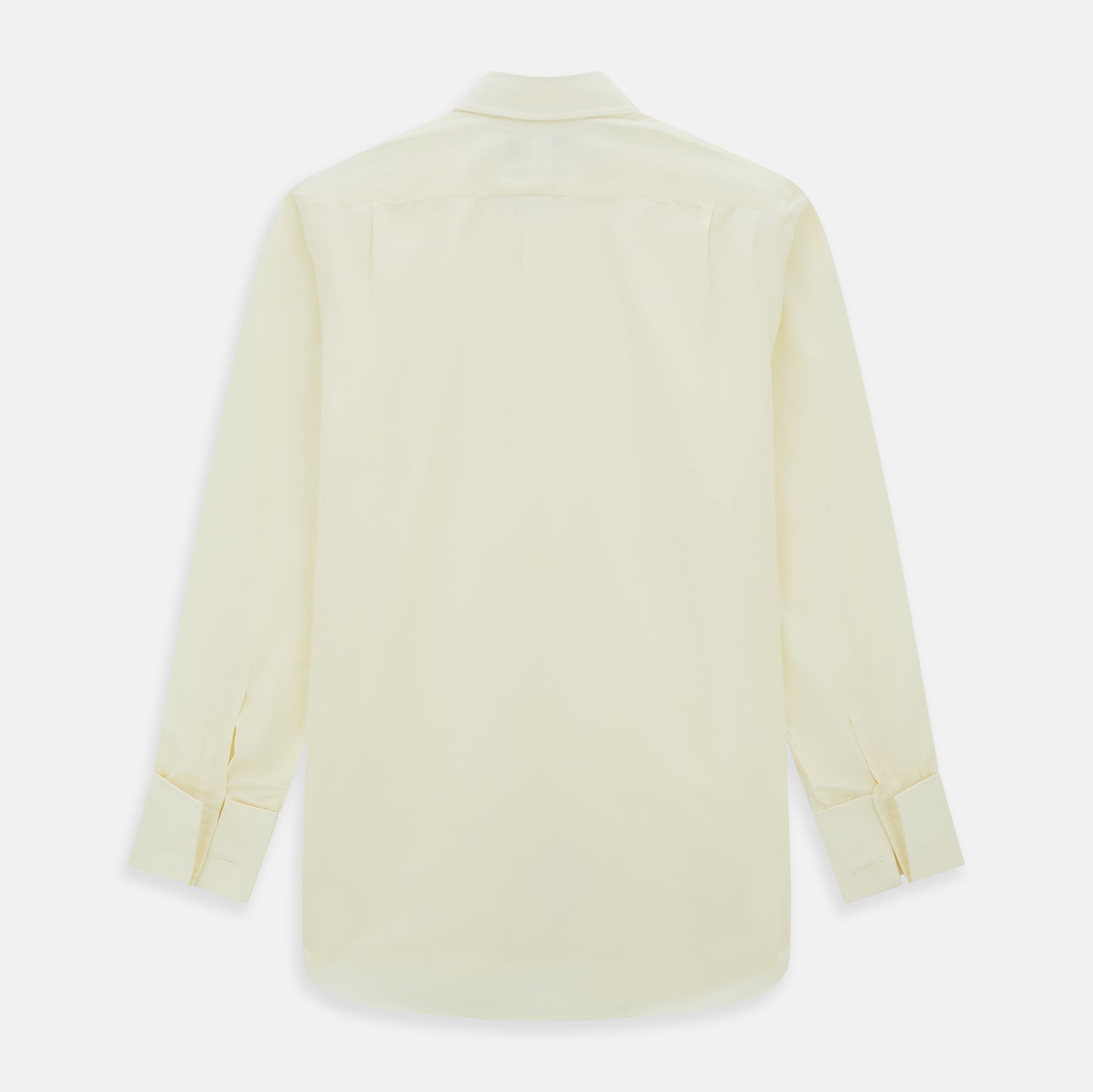 Cream Cotton Shirt with T&A Collar and Double Cuffs