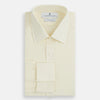Cream Cotton Shirt with T&A Collar and Double Cuffs