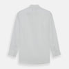 Tailored Fit Plain White Cotton Shirt with Kent Collar and Double Cuffs