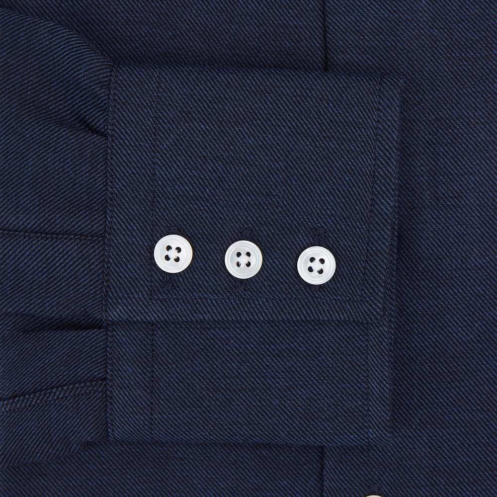 Tailored Fit Navy Cotton Cashmere Belgravia Shirt