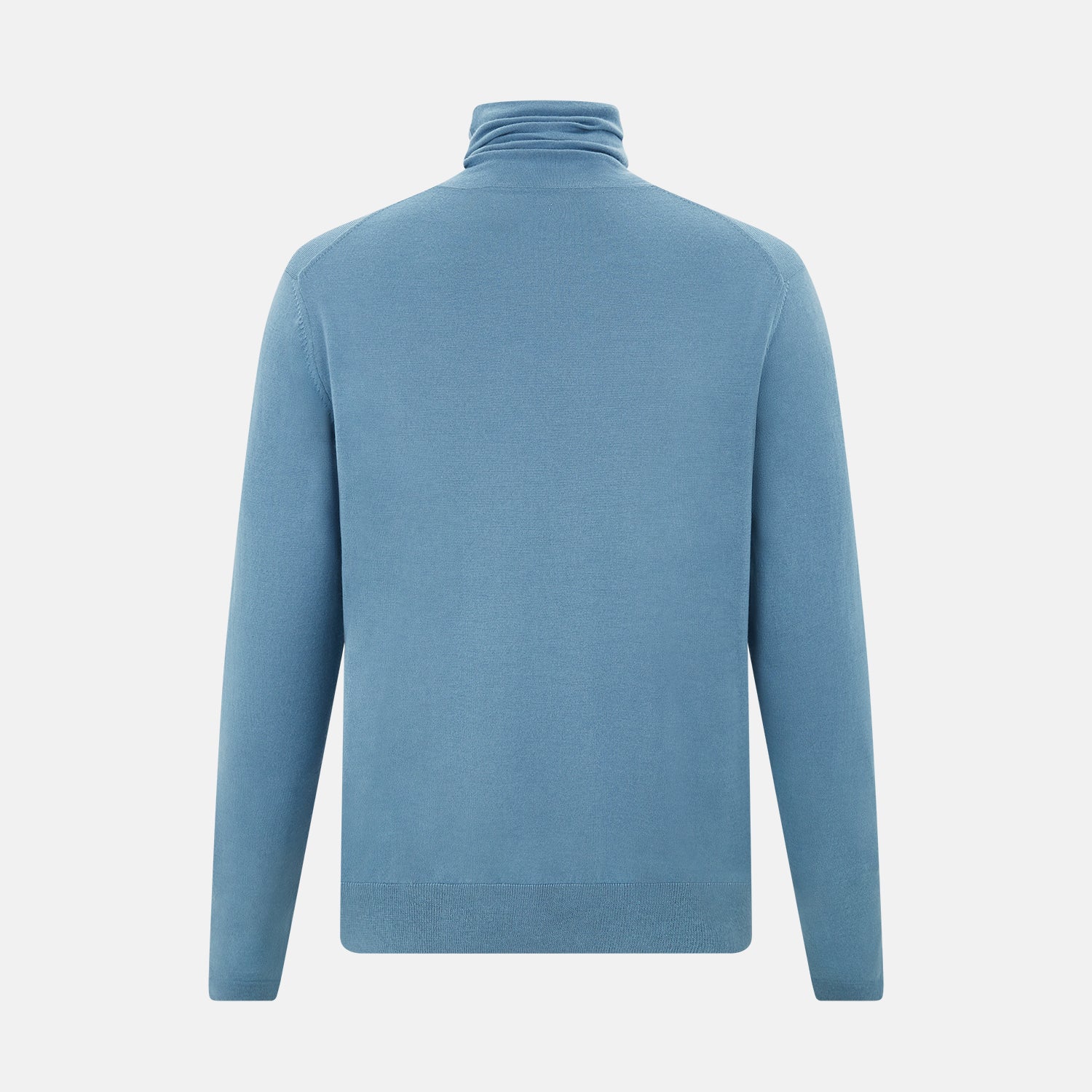 Pale Blue Fine Merino High Neck Jumper