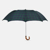 Black Watch Tartan Telescopic Umbrella with Whangee Crook Handle