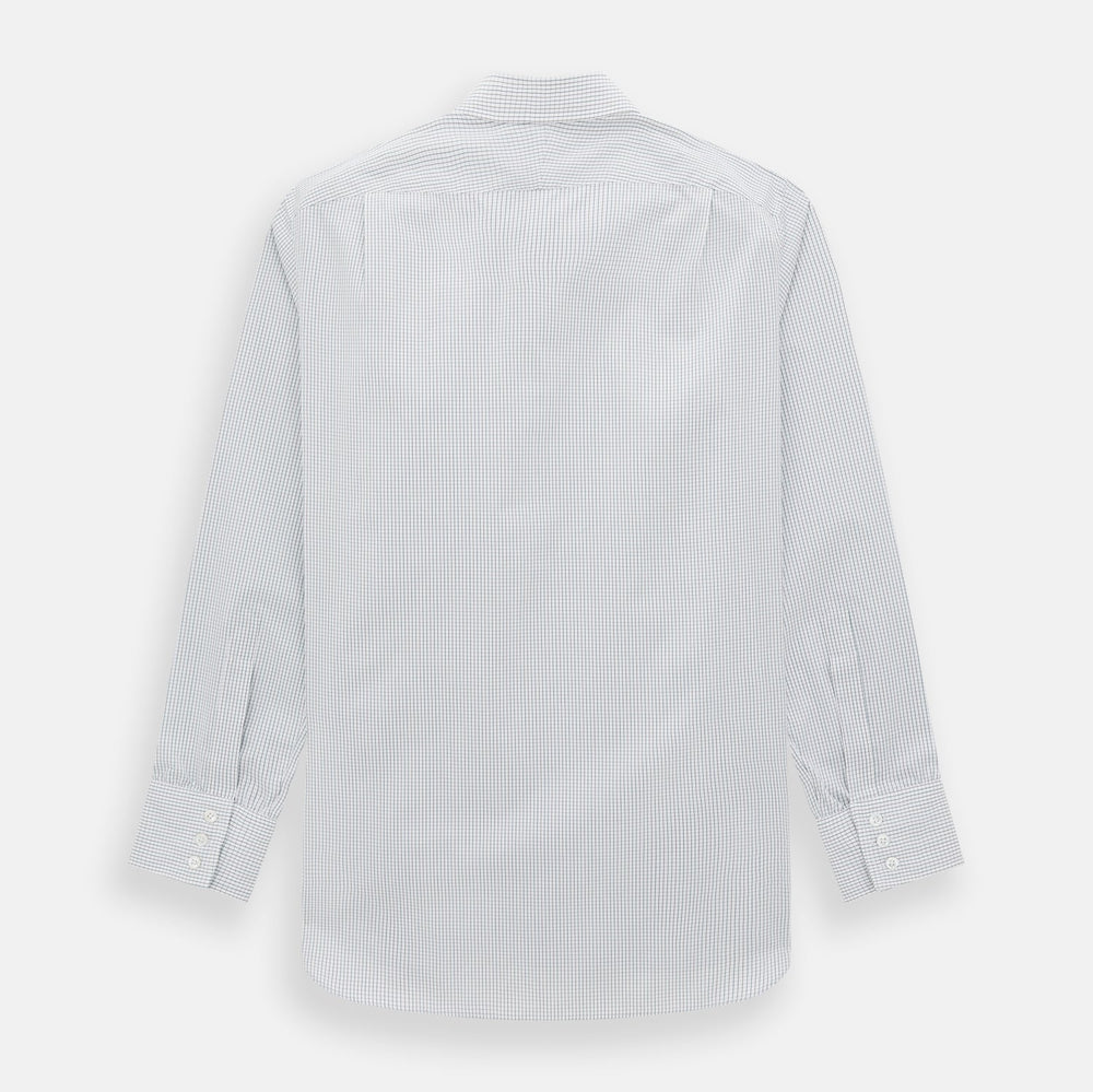 Forest Melange and Red Graph Check Mayfair Shirt