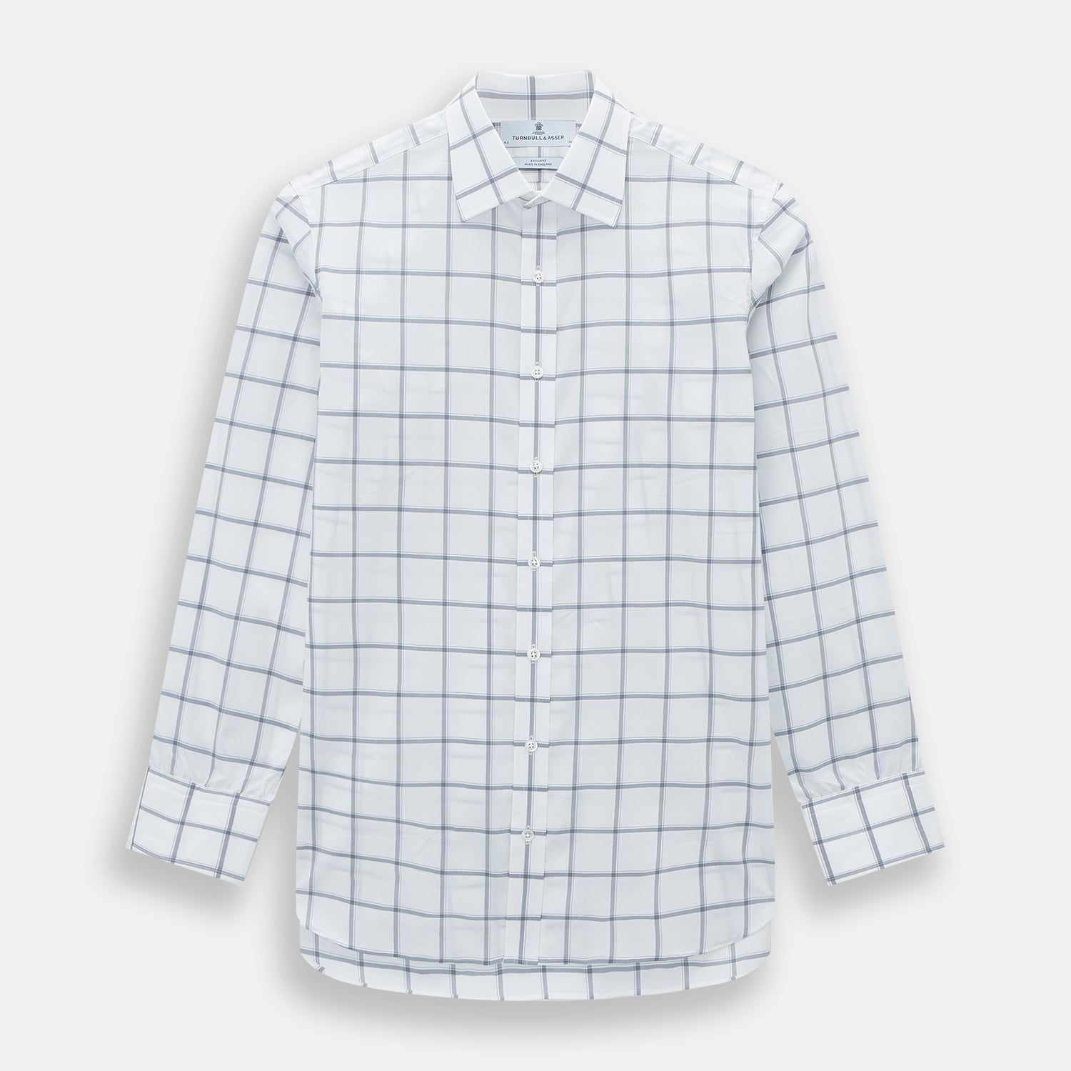 Grey Grid Check Mayfair Sirt