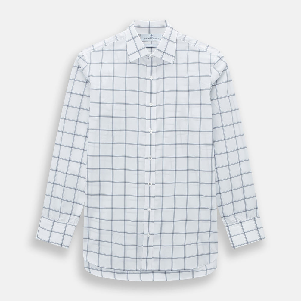 Grey Grid Check Mayfair Sirt