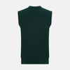Forest Green Cashmere Sleeveless Cardigan