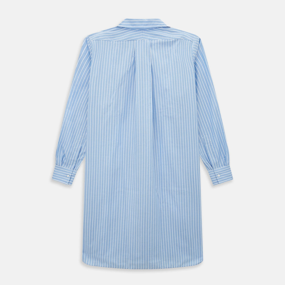 White and Blue Stripe Quarzo Nightshirt