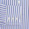 Tailored Fit Blue and White Candy Stripe Shirt with Kent Collar and 3-Button Cuffs
