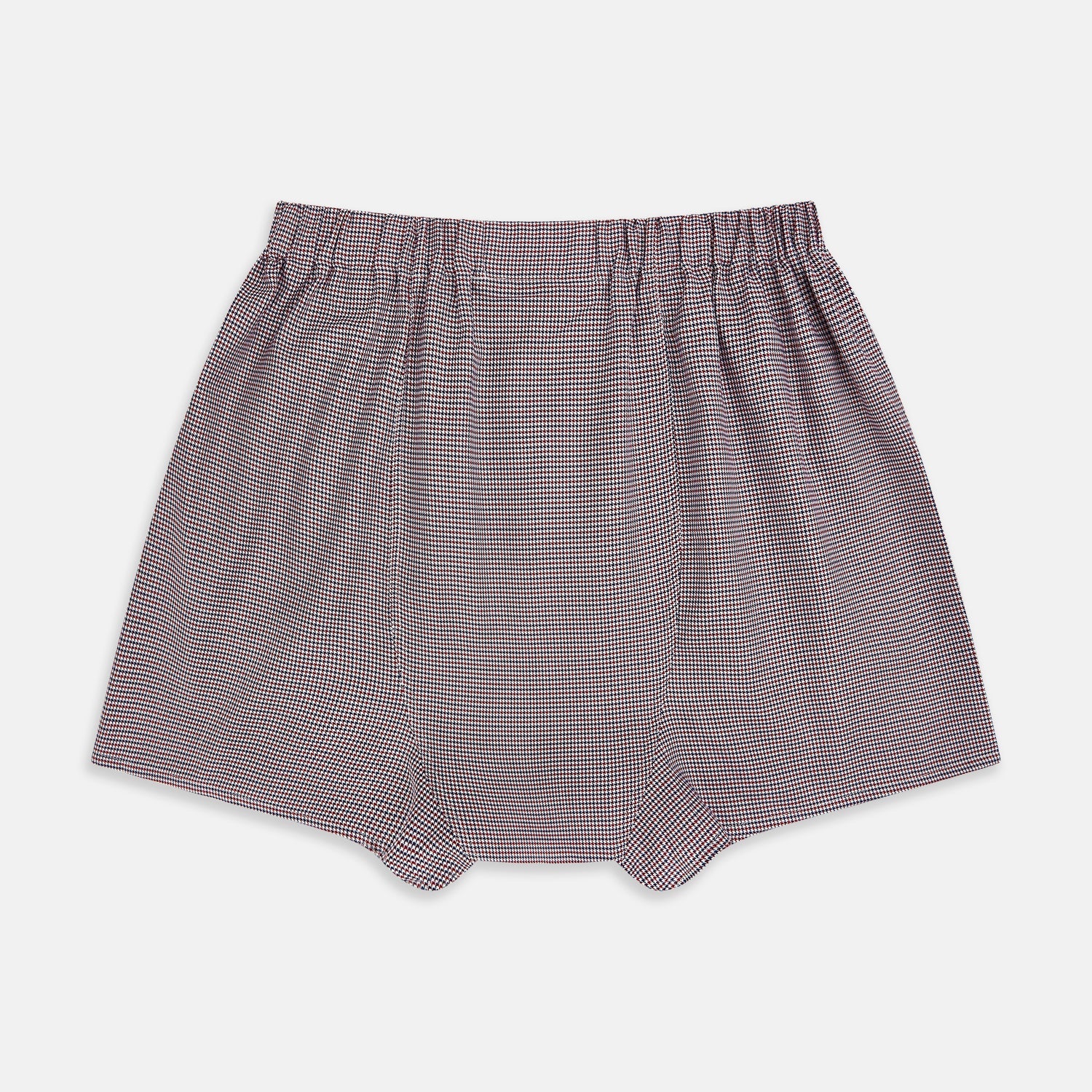 Burgundy Houndstooth Godfrey Boxer Shorts