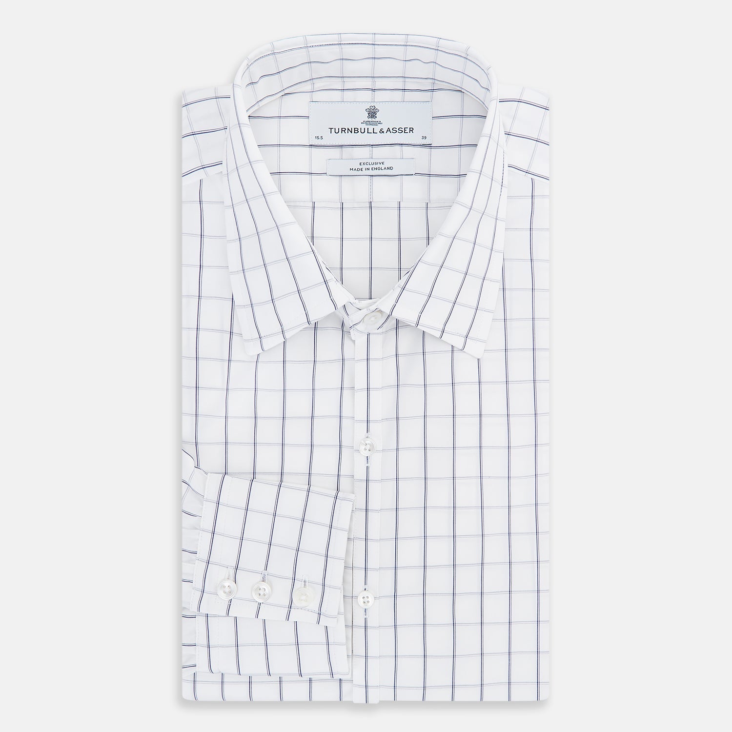 Dark Navy Double-Line Checked Westminster Shirt