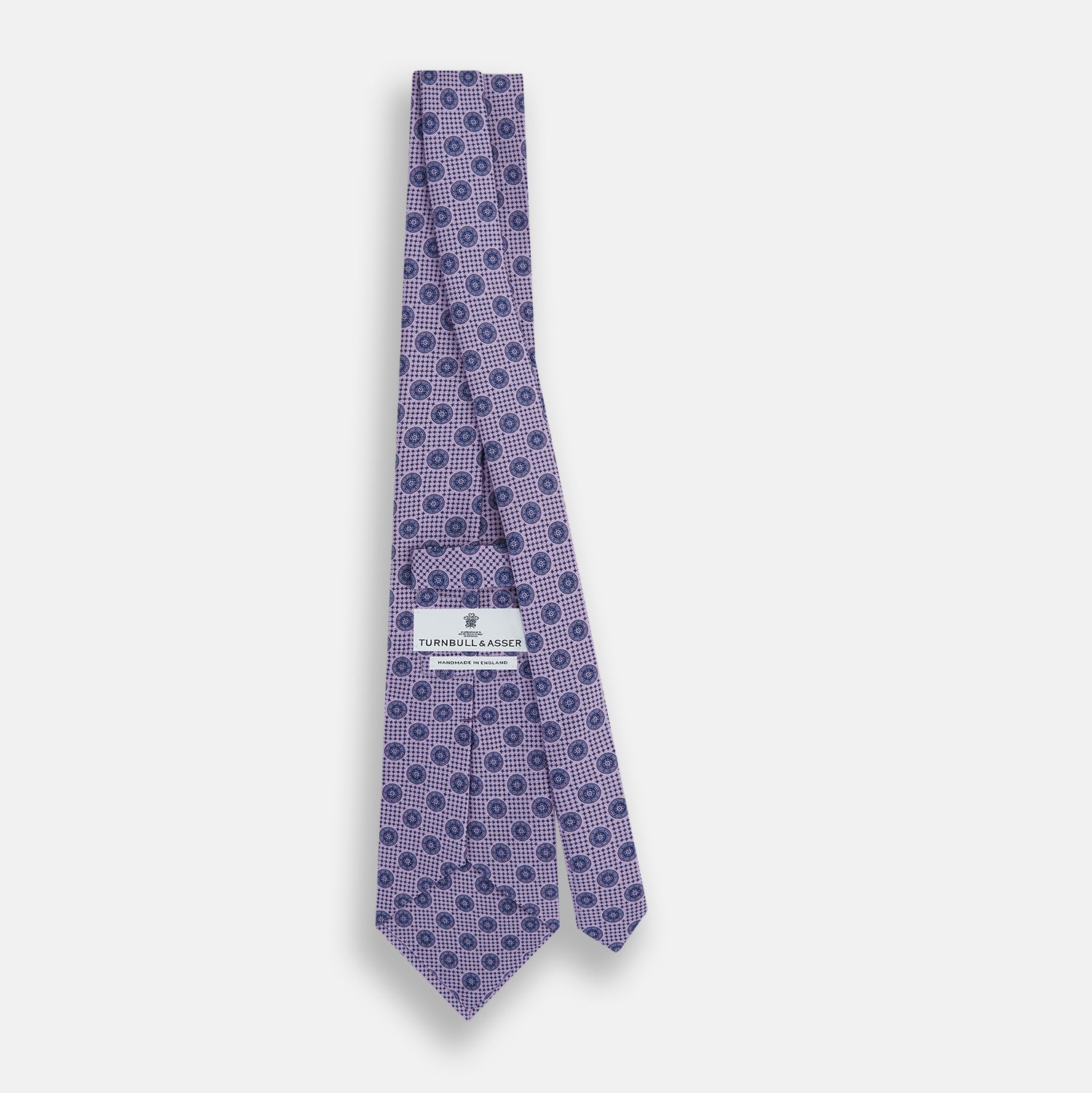 Lilac Medallion Silk Tie