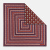 Red Dots and Floral Tile Double-Sided Silk Pocket Square