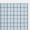 Hand Rolled Blue and Green Tattersall Check Handkerchief