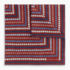 Red Dots and Floral Tile Double-Sided Silk Pocket Square