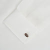 Forest Green and Burgundy Checkered Oval Enamel Chain Cufflinks