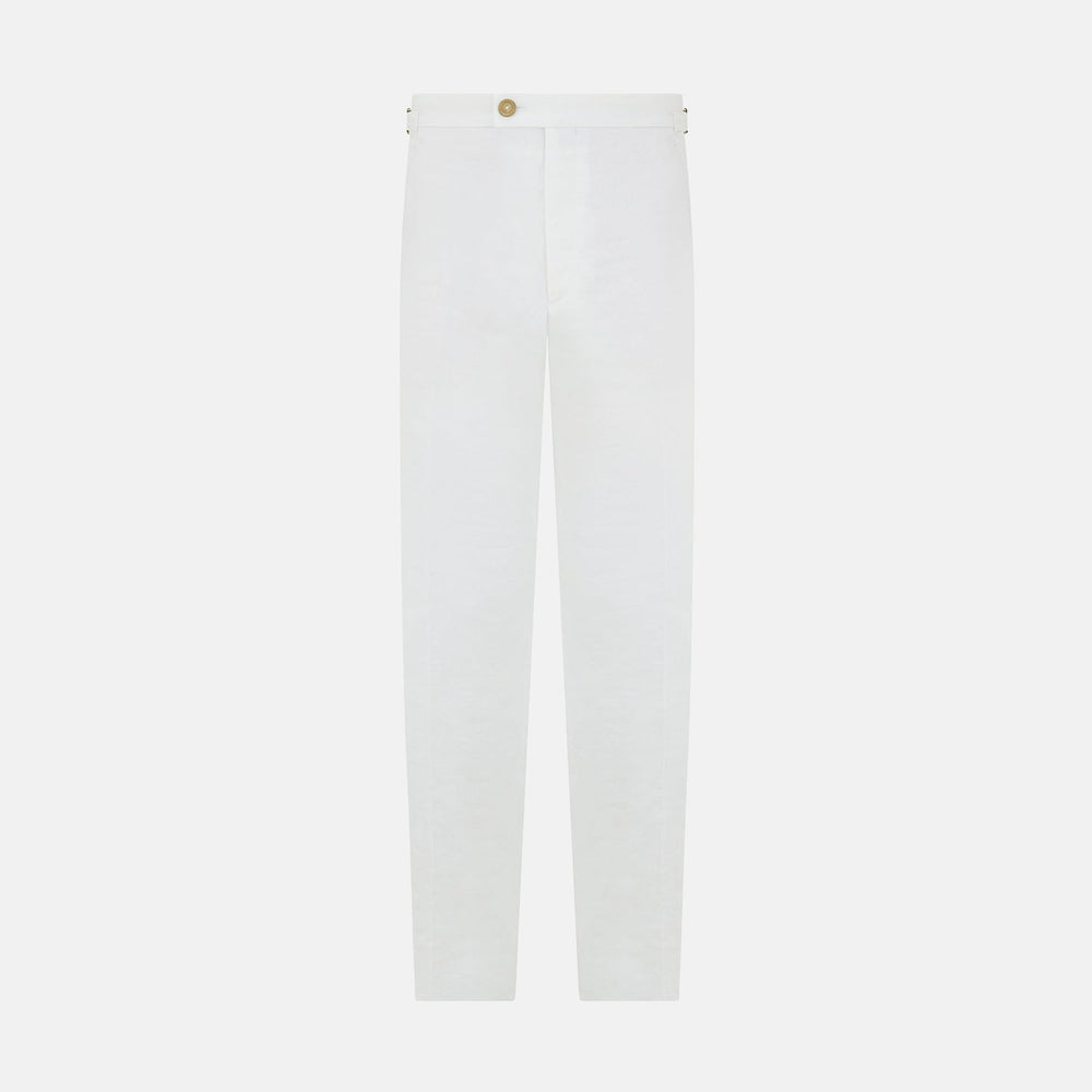 White Linen Henry Trousers