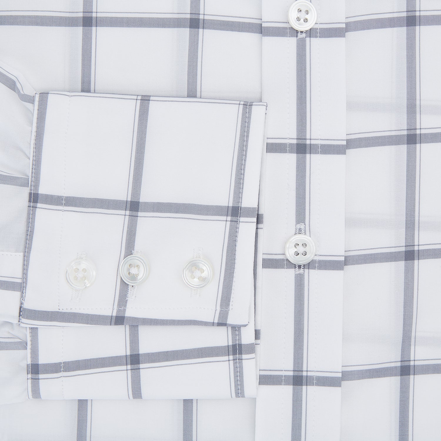Grey Grid Check Mayfair Sirt