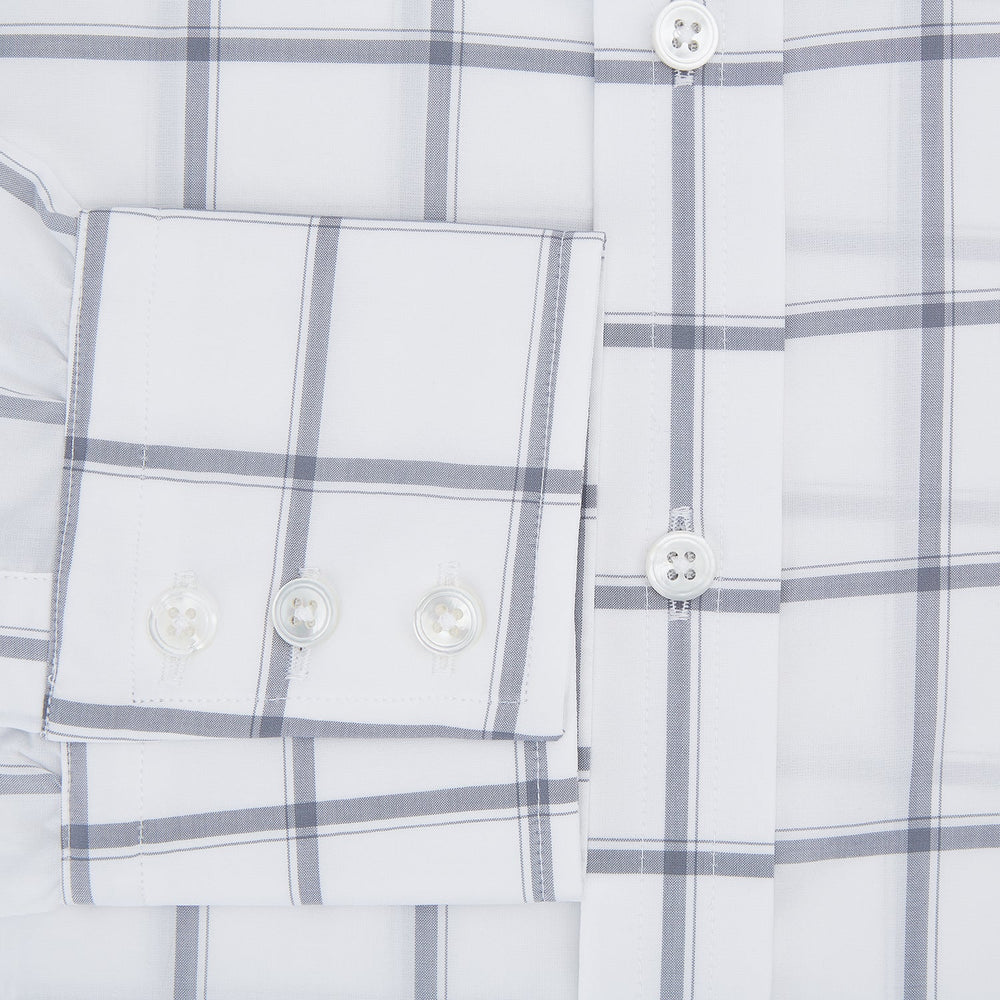 Grey Grid Check Mayfair Sirt