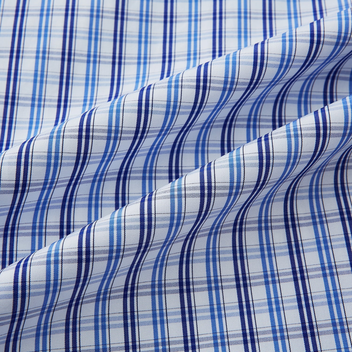 Blue and Navy Multi Check Piccadilly Shirt