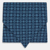 Dark Navy Floral Tile Pattern Printed Silk Cravat