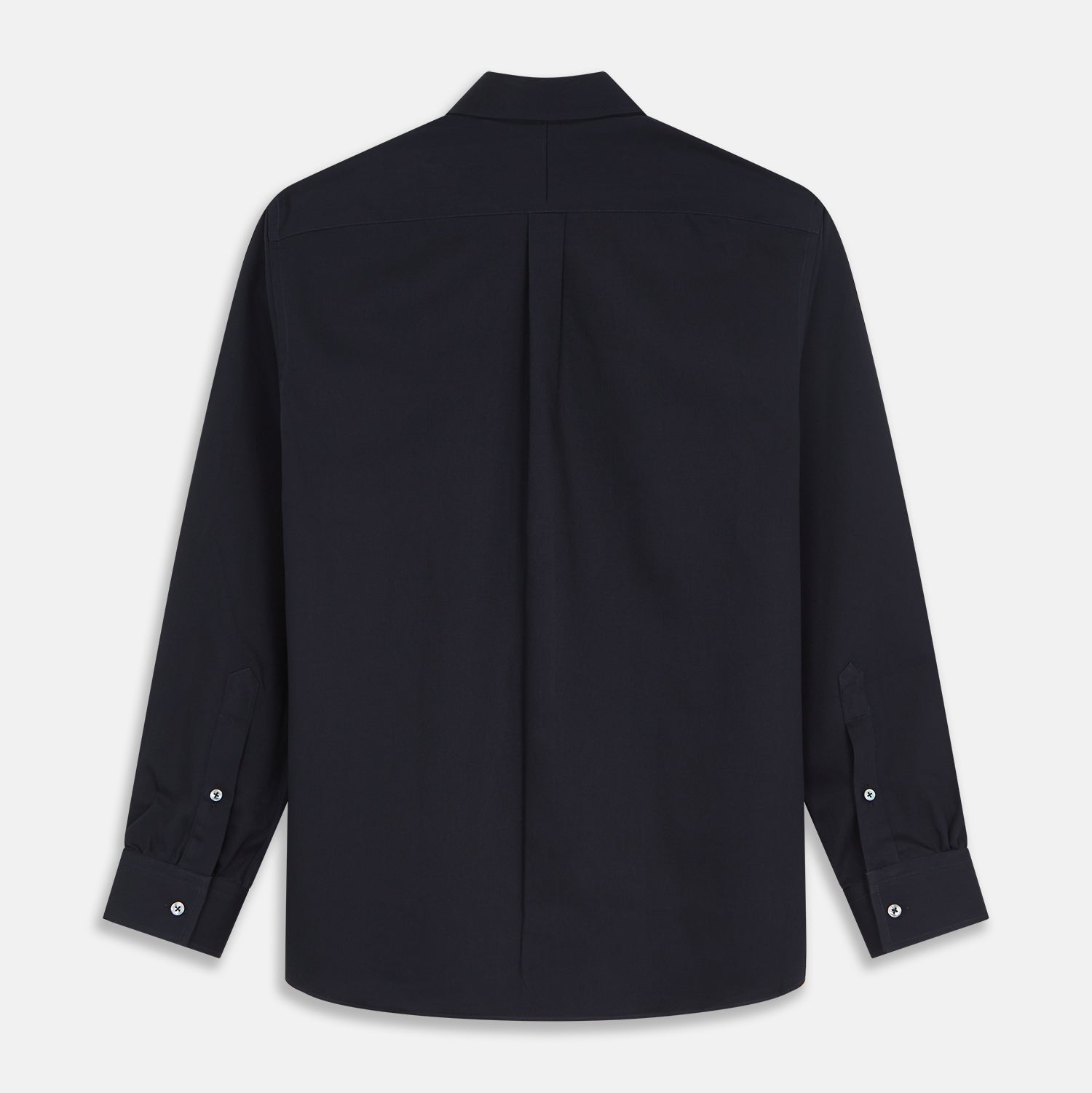 Navy Weekend Fit Hayne Shirt With Dorset Collar And 1-Button Cuffs