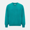 Turquoise Cashmere V-neck Jumper