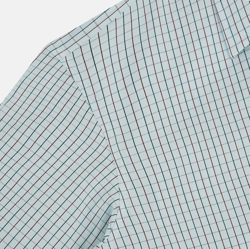 Forest Melange and Red Overlay Grid Check Westminster Shirt