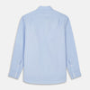 Tailored Fit Blue Cotton Shirt with Kent Collar and 3-Button Cuffs