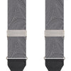 Silver Paisley Adjustable Silk Braces