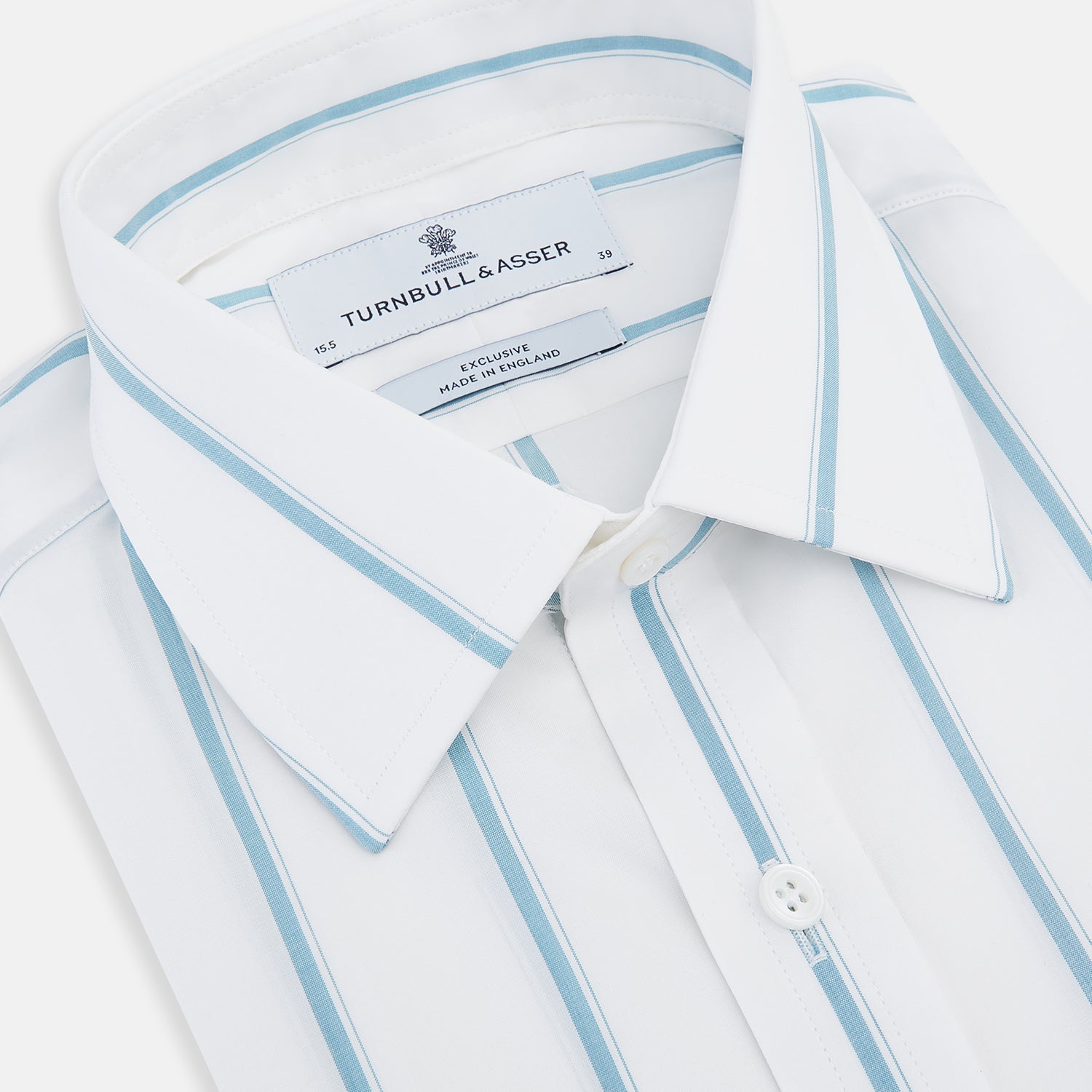 Turquoise Track Stripe Mayfair Shirt