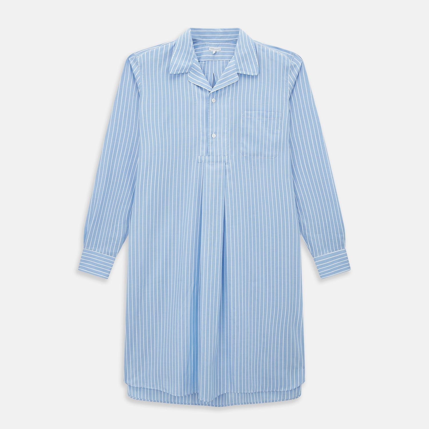 White and Blue Stripe Quarzo Nightshirt