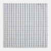 Blue and Navy Multi Check Hand-Rolled Handkerchief